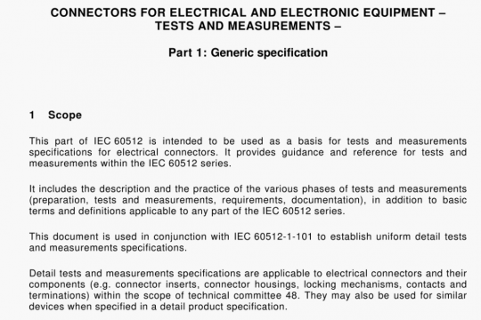 IEC 60512-1 pdf free download