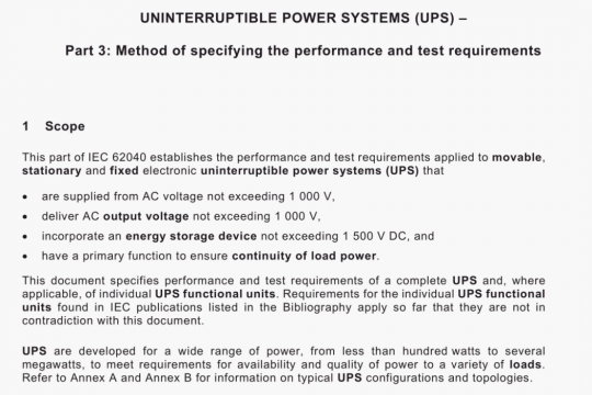 IEC 62040-3 pdf free download